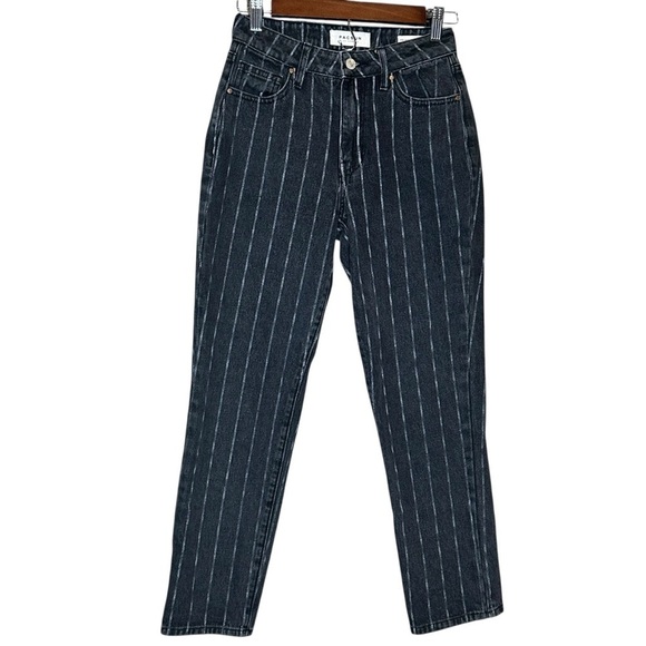 PacSun Denim - PacSun Black Wash Pin Stripe Mom Jeans Women’s Size 24  26" Inseam